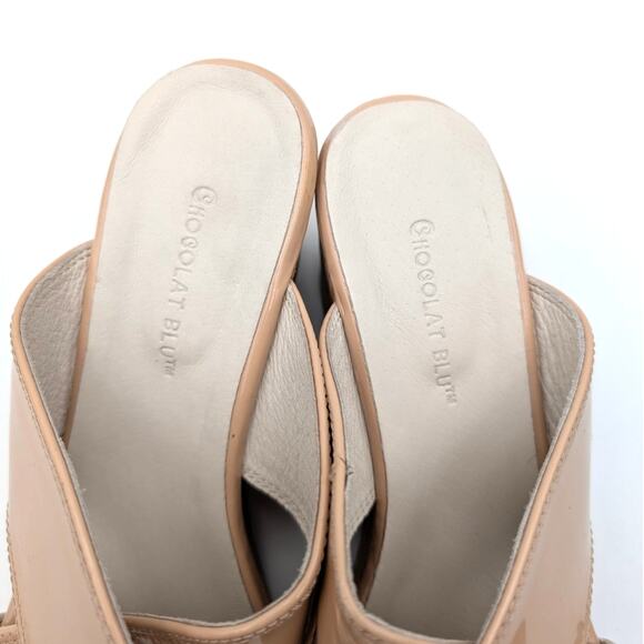 Chocolat Blu Winner Crisscross Wedge Slide Sandal Women's Tan Size US8.5 EU39 - Picture 14 of 14